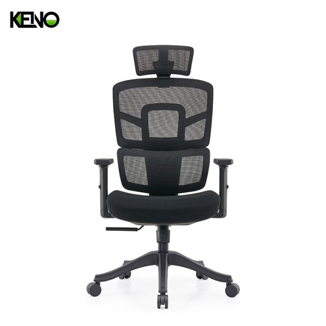 KENO Ergonomic Mesh Office Chair with Headrest and Adjustable Armrests