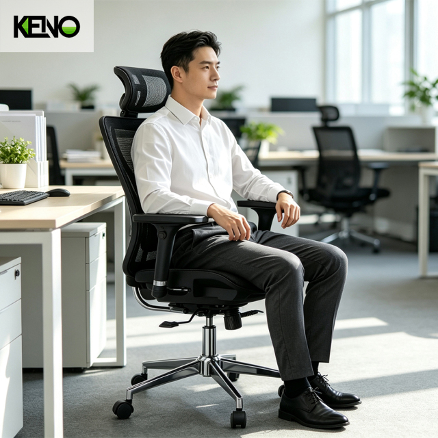 KENO Luxury Office Chair Furniture with Ergonomic Mesh Back and High Backrest