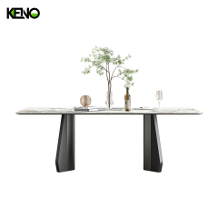 KENO Modern Custom Sintered Stone Dining Table Durable Home Furniture