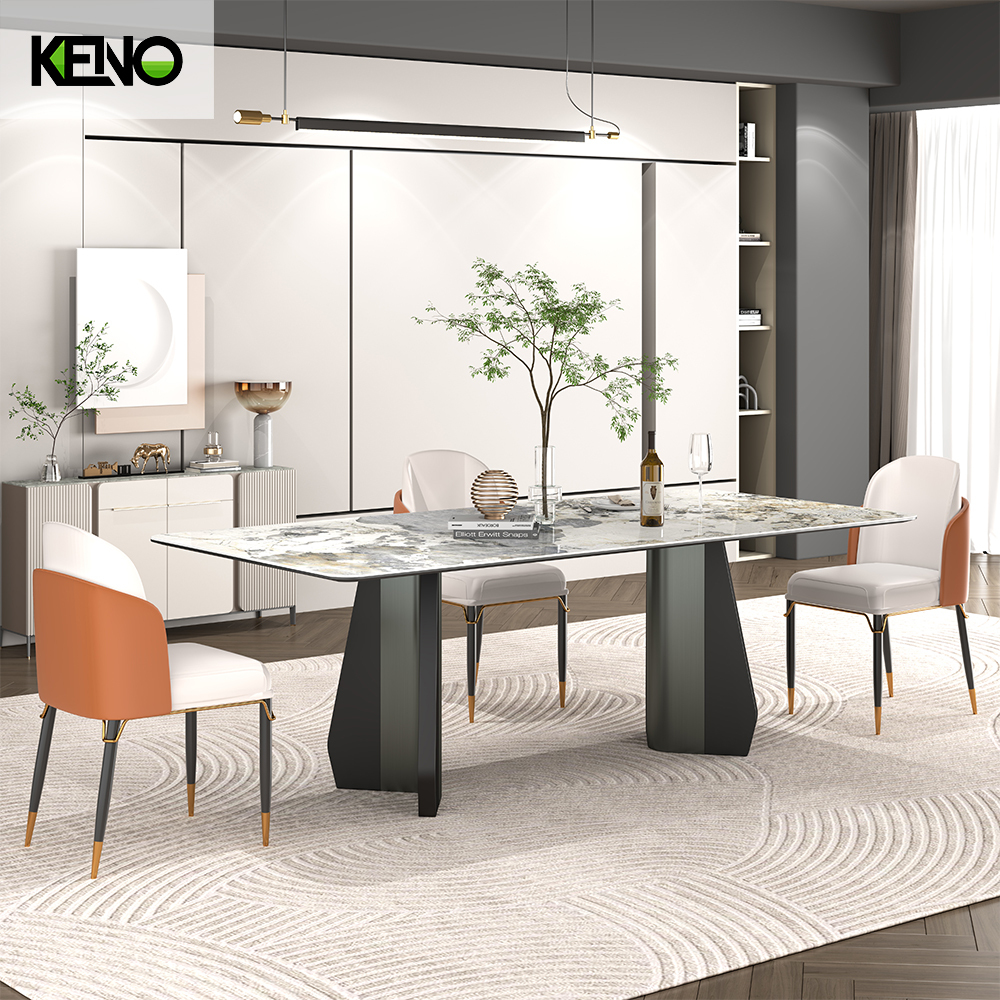 KENO Modern Custom Sintered Stone Dining Table Durable Home Furniture