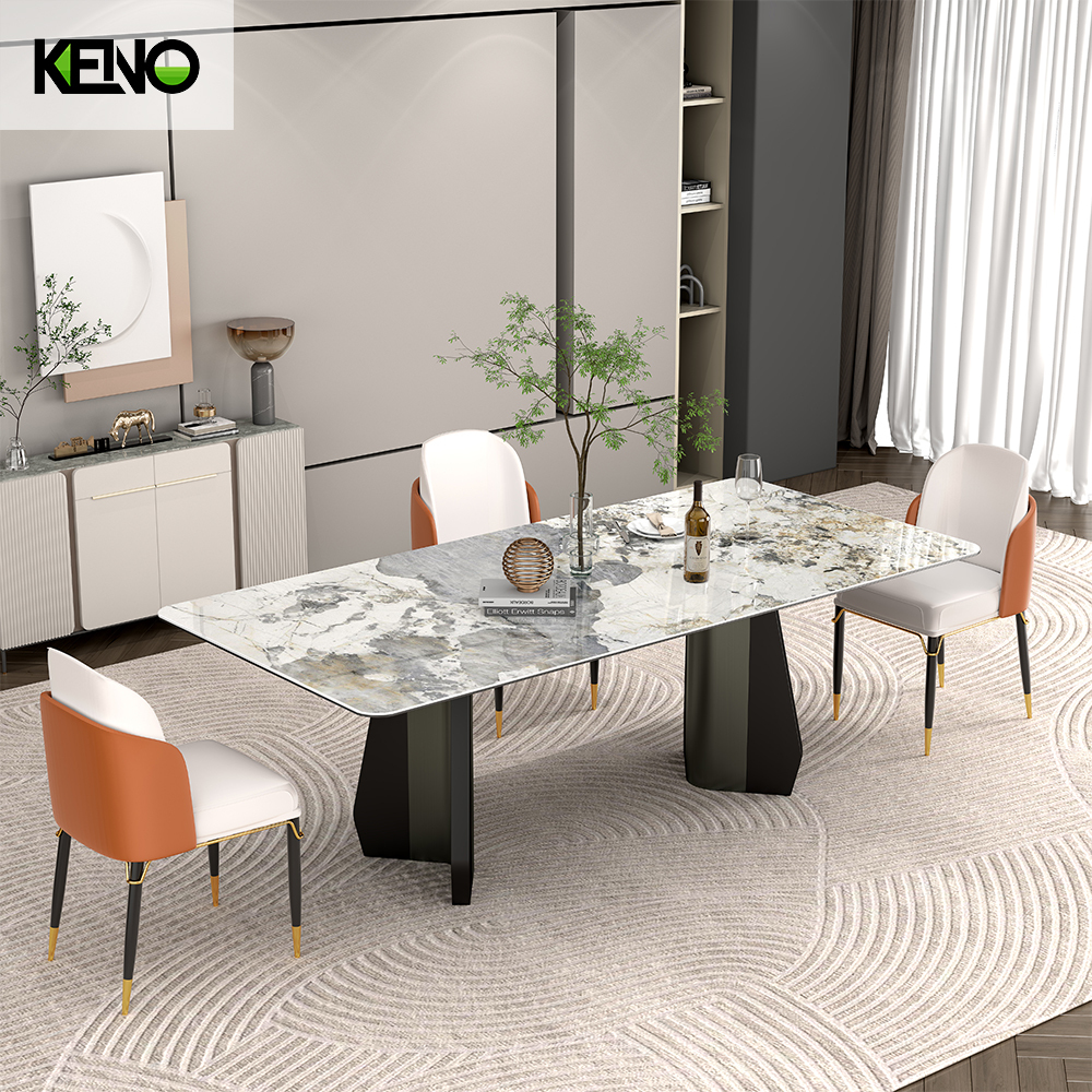 KENO Modern Custom Sintered Stone Dining Table Durable Home Furniture