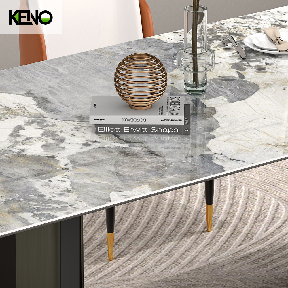 KENO Modern Custom Sintered Stone Dining Table Durable Home Furniture
