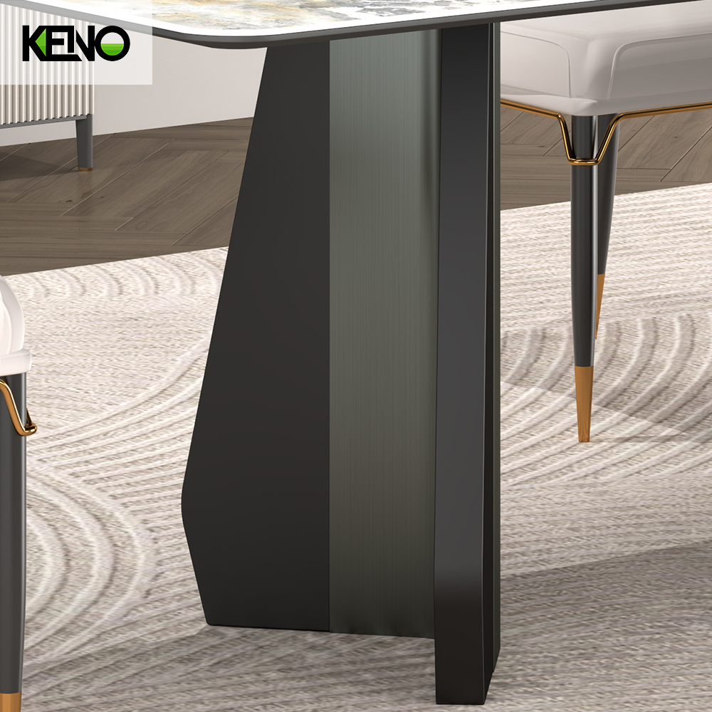 KENO Modern Custom Sintered Stone Dining Table Durable Home Furniture