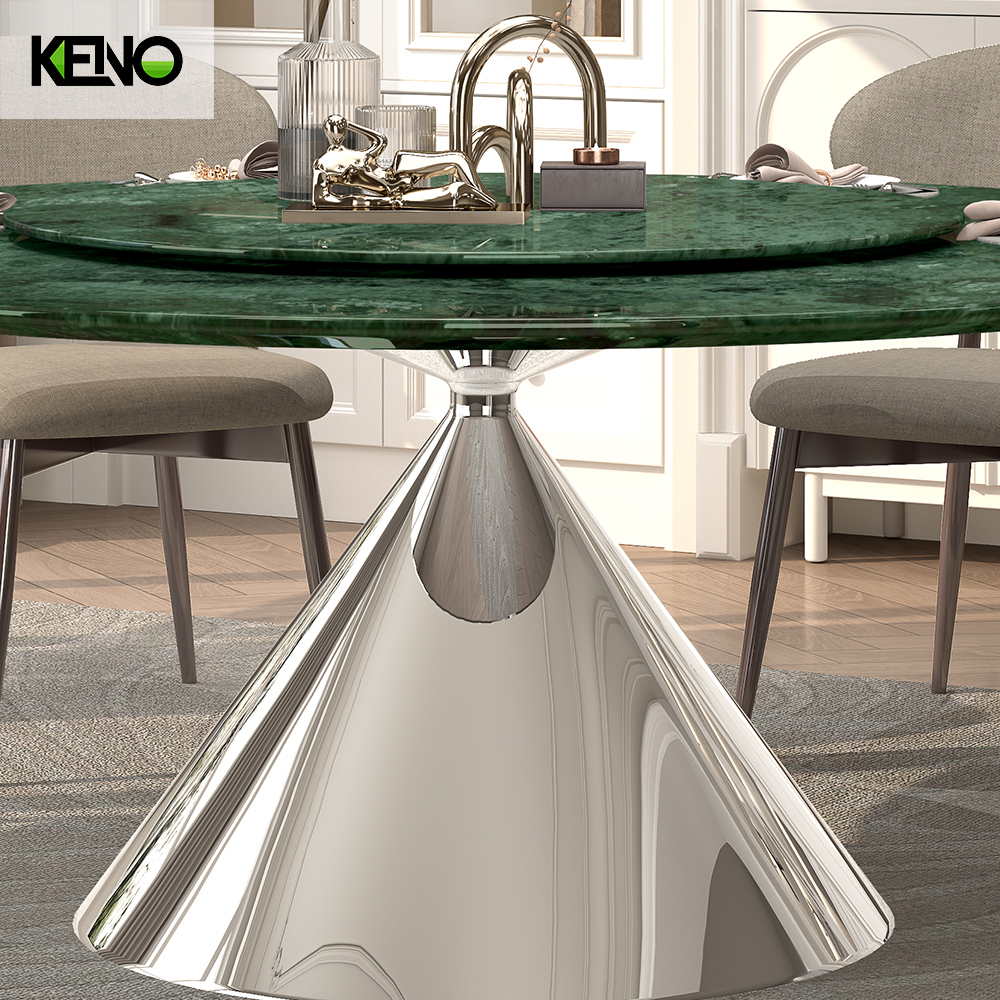 KENO Luxury Round Marble Top Dining Table Furniture