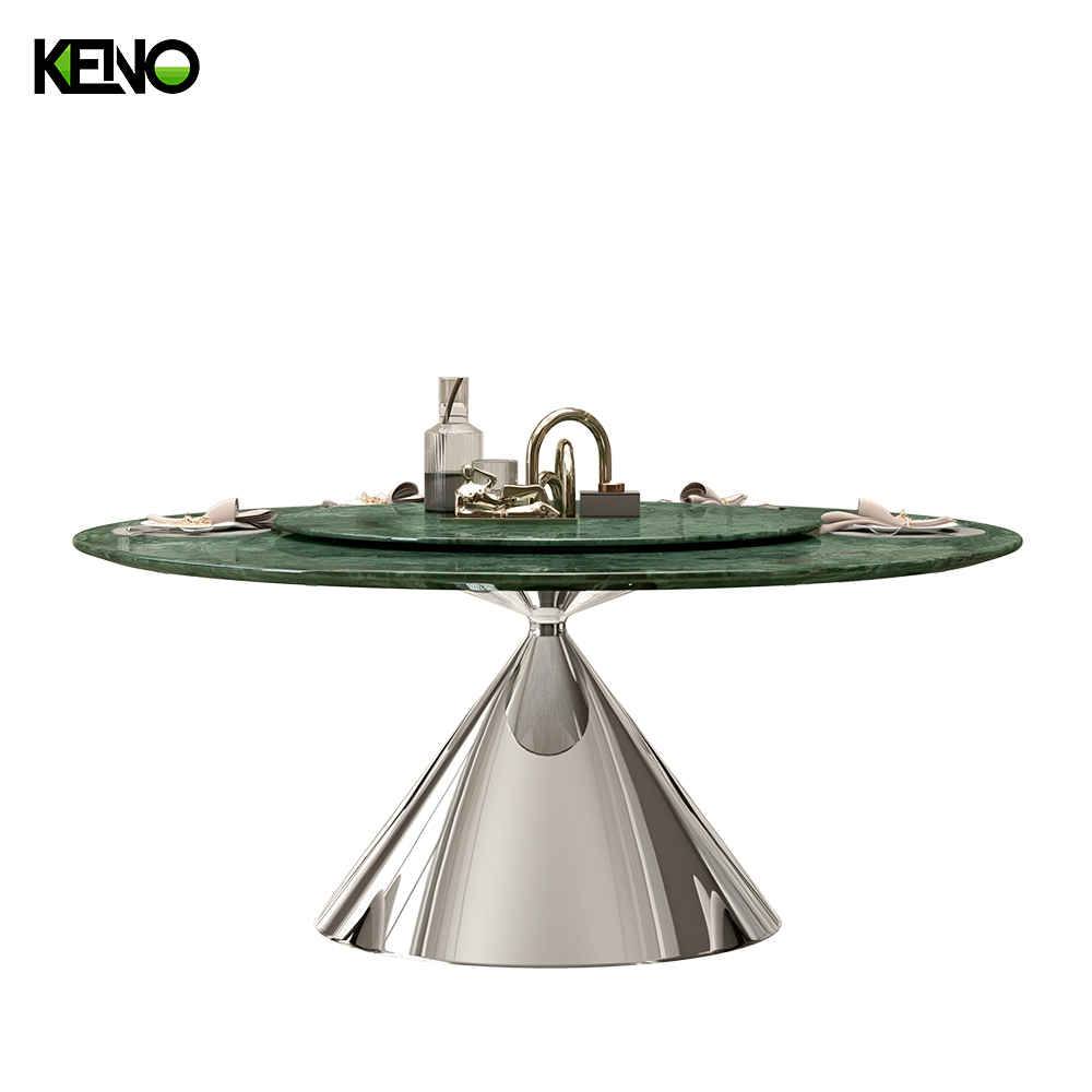 KENO Luxury Round Marble Top Dining Table Furniture