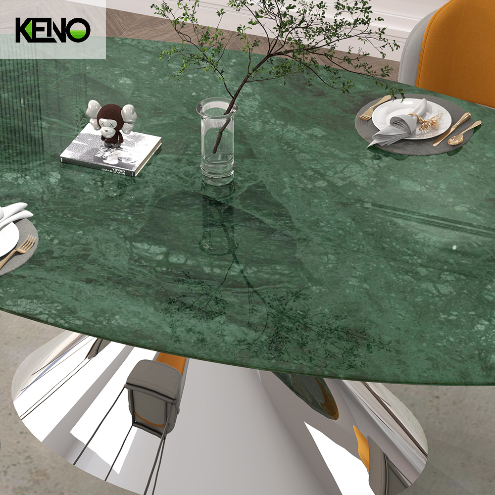 KENO Elegant Oval Marble Dining Table Modern Dining Furniture