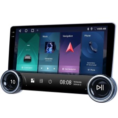 10.1 Inch Universal Android Audio GPS Car Radio Double Knob 2K Diamond CarPlay Screen DSP Mirror Link Car Dashboard Stereo