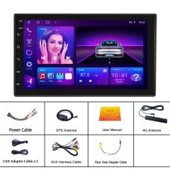 7" Double Din Car Stereo Android Car Radio Autoradio Carplay Android Auto GPS WIFI BT FM RDS Support AHD Camera