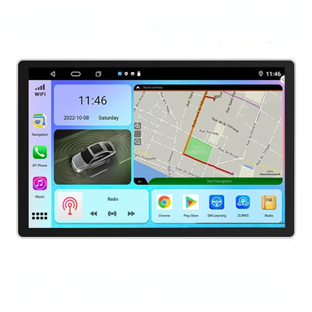 Universal 13.1 Inch Android Car Radios with GPS Auto CarPlay Android Stereo Auto 2K QLED Screen GPS Navigation Monitor
