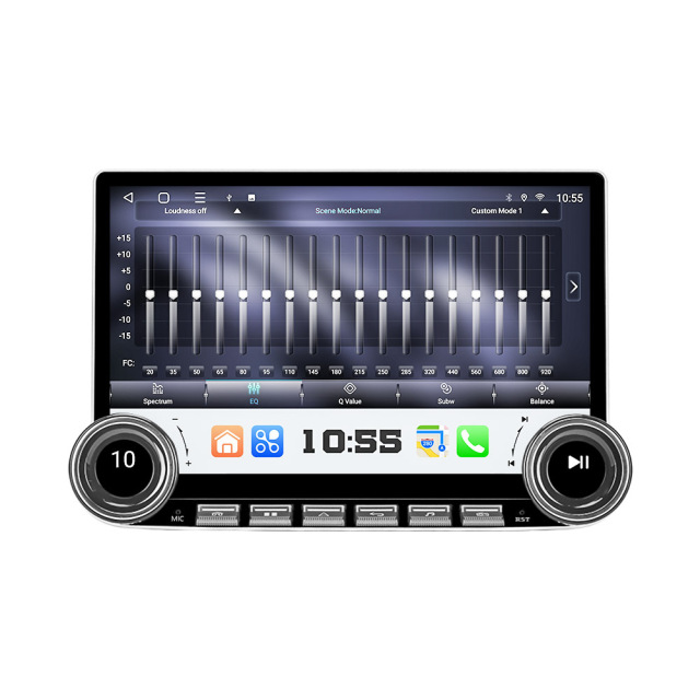 11.8 Inch Dual Knob Universal Android Audio GPS Car Radio Double Knob 2K Diamond CarPlay Screen DSP Mirror Link Car Dashboard Stereo