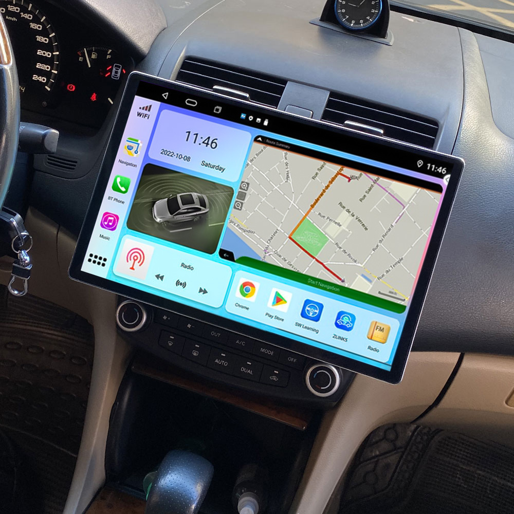 Universal 13.1 Inch Android Car Radios with GPS Auto CarPlay Android Stereo Auto 2K QLED Screen GPS Navigation Monitor