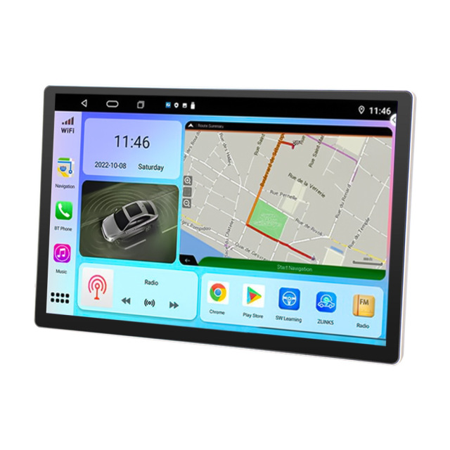 Universal 13.1 Inch Android Car Radios with GPS Auto CarPlay Android Stereo Auto 2K QLED Screen GPS Navigation Monitor