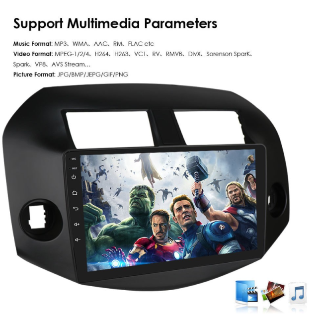 10.1 Inch IPS Dashboard Placement and Built-in GPS Combination Android Car DVD Video Audio Radio Player for Toyota RAV4 2007-2011