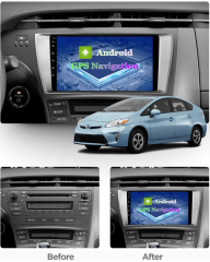 Android Car Radio 9 Inch Autoradio Car Stereo Gps Navigation Wifi Bt Fm Phone Link for Toyota Prius 2009-2015