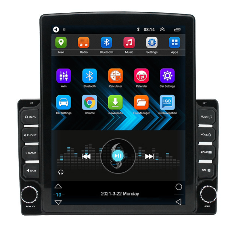 9.7'' Tesla Style Screen 2 Din Android Car Radio Vertical IPS Touch Screen GPS Navigation MP5 Car DVD Player Car Multimedia Carplay