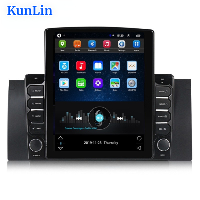 9.7 Inch Dvd Car Radio Stereo Android Touch Screen Multimedia Player Carplay for BMW Series 5 E39 1997-2005 X5 E53 1999-2006