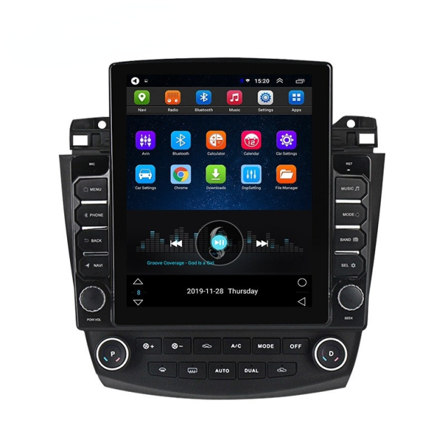 9.7 Inch Vertical Tesla Touch Screen Car Radio Stereo Video for Honda Accord 7 2003 2004 2005 2006 2007 2008 GPS Navigation Carplay 4G