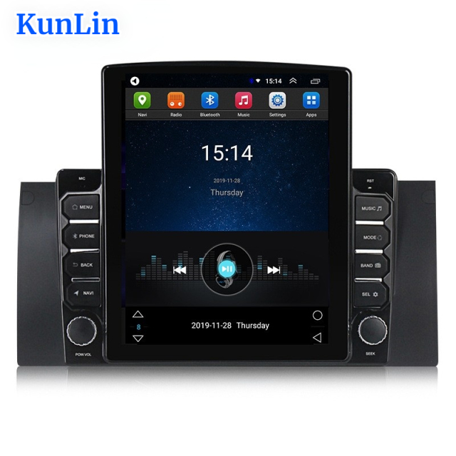 9.7 Inch Dvd Car Radio Stereo Android Touch Screen Multimedia Player Carplay for BMW Series 5 E39 1997-2005 X5 E53 1999-2006