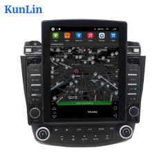 9.7 Inch Vertical Tesla Touch Screen Car Radio Stereo Video for Honda Accord 7 2003 2004 2005 2006 2007 2008 GPS Navigation Carplay 4G