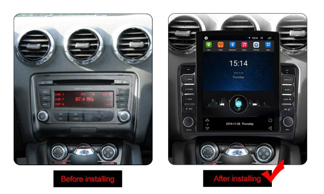Factory Price 9.7 Inch Android 13 Car Auto Radio Carplay Screen Multimedia for Audi TT 2006-2012 With Touch Gps Navigation