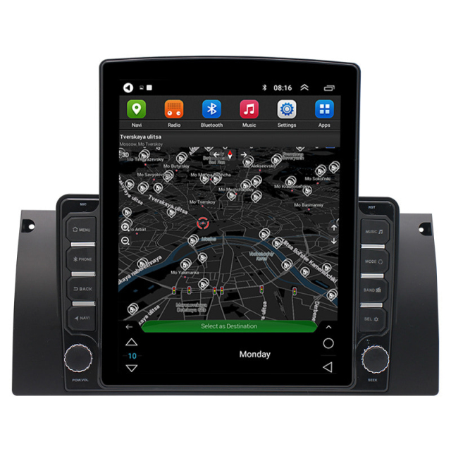 9.7 Inch Dvd Car Radio Stereo Android Touch Screen Multimedia Player Carplay for BMW Series 5 E39 1997-2005 X5 E53 1999-2006