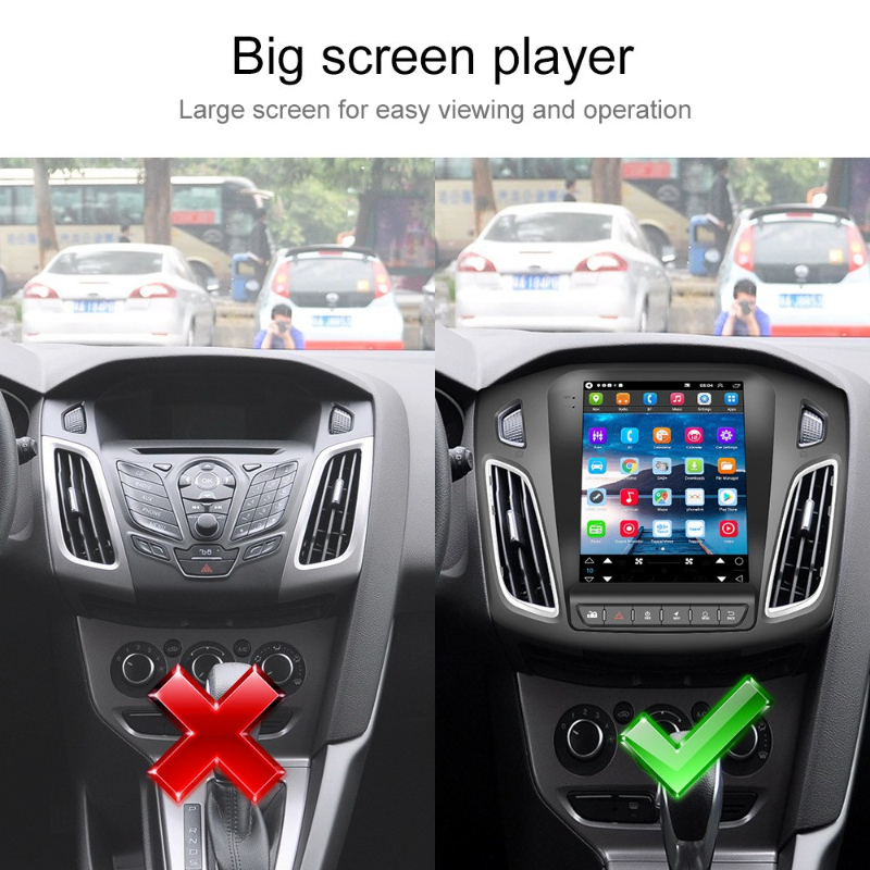 9.7'' Touch Screen Android Car Radio Tesla Style 4G Carplay DSP RDS Amplifier for Ford Focus 2012-2018