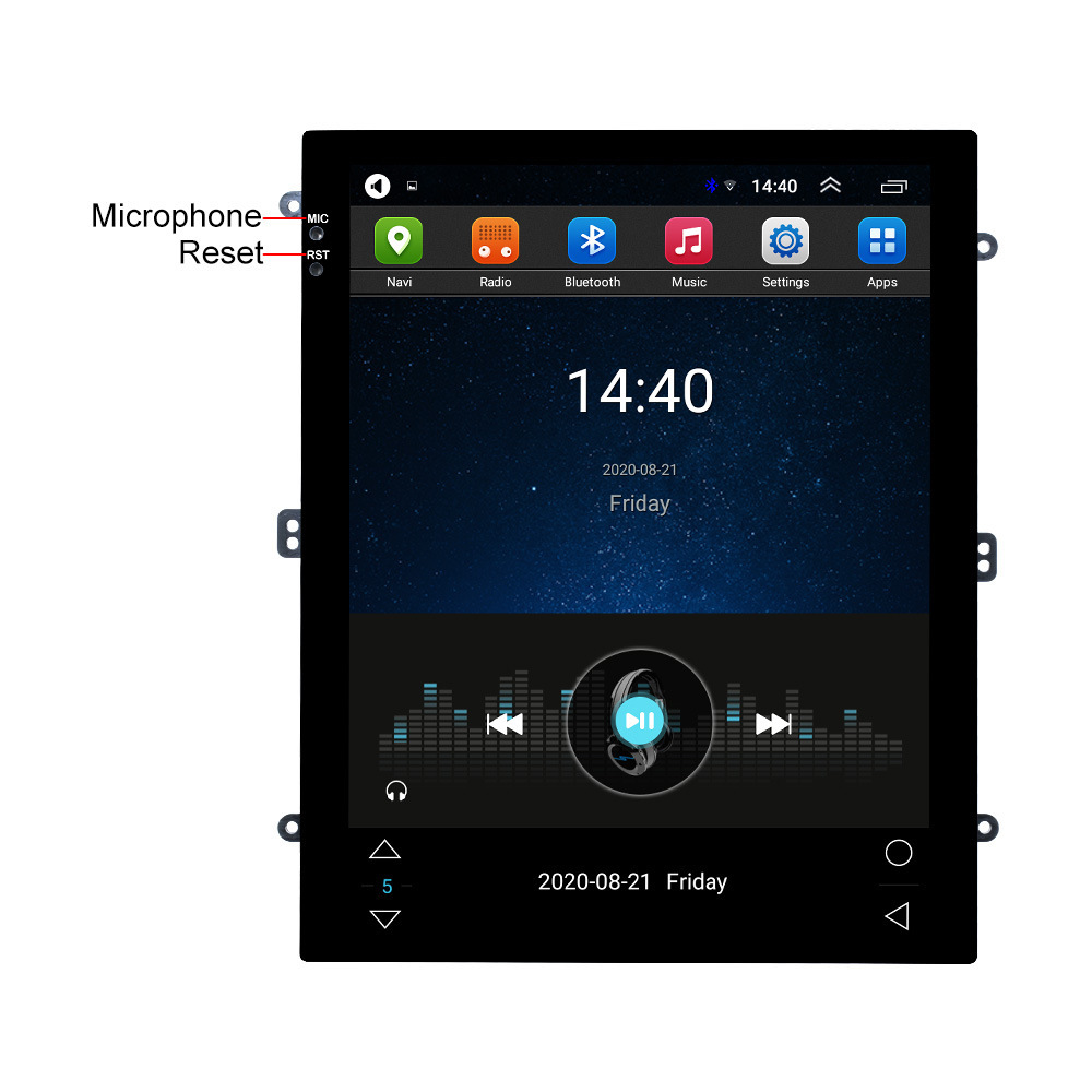 9.7 Inch Universal Vertical Touch Screen Tesla Style 2Din Android Car Radio GPS Navigation Car DVD Player Carplay Android Auto
