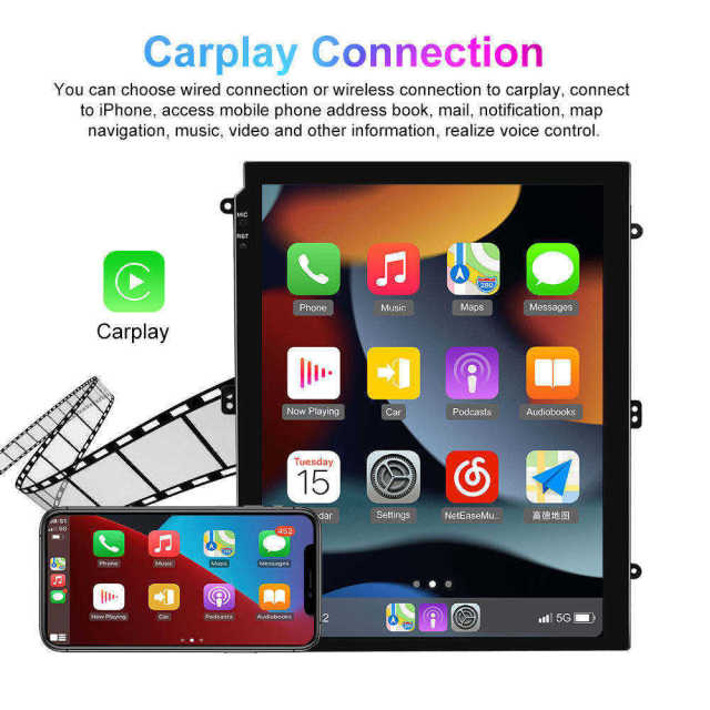 9.7 Inch Universal 2 DIN Tesla Style Android 13 Autoradio Carplay Car Radio 2+32GB Auto Stereo Video Player GPS Navigation