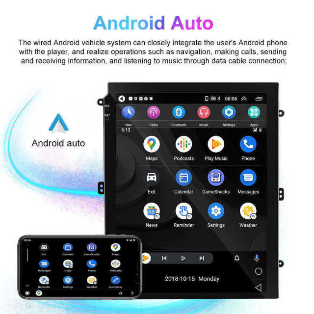 9.7 Inch Universal 2 DIN Tesla Style Android 13 Autoradio Carplay Car Radio 2+32GB Auto Stereo Video Player GPS Navigation