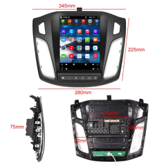 9.7'' Touch Screen Android Car Radio Tesla Style 4G Carplay DSP RDS Amplifier for Ford Focus 2012-2018