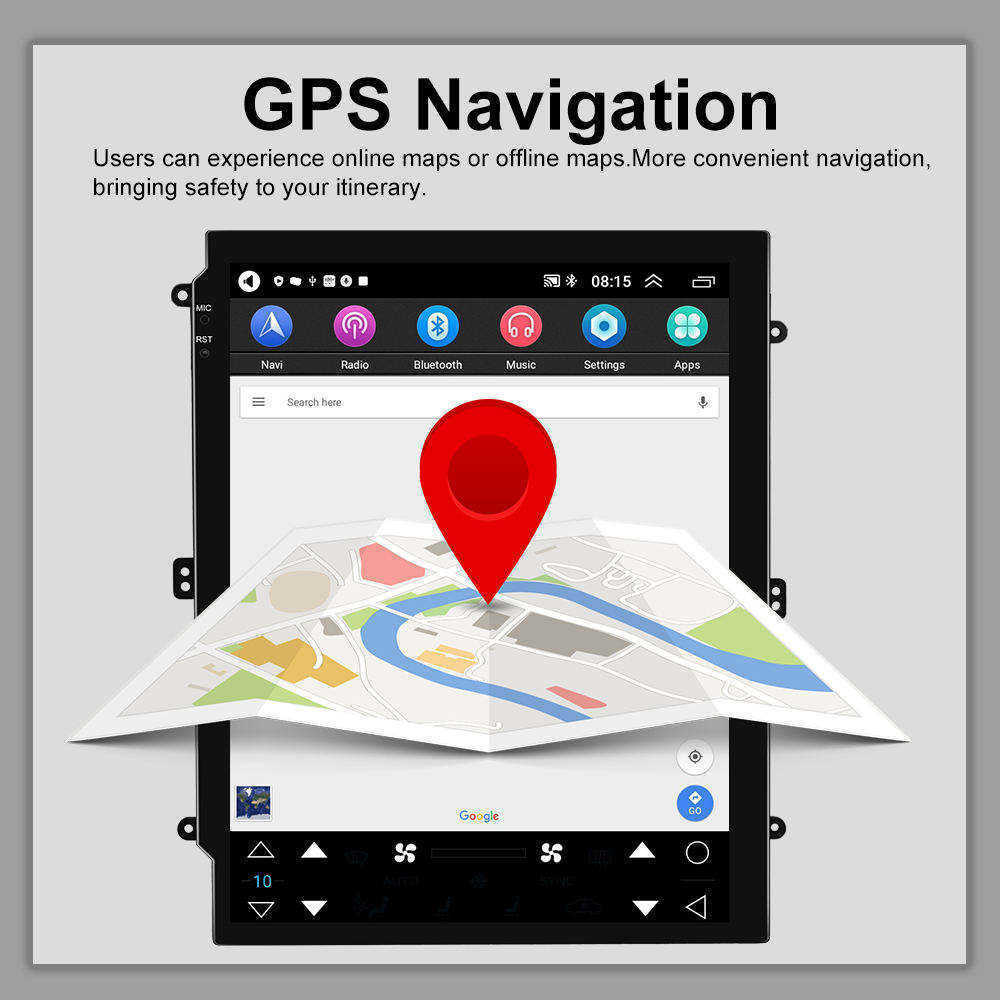 9.7 Inch Universal 2 DIN Tesla Style Android 13 Autoradio Carplay Car Radio 2+32GB Auto Stereo Video Player GPS Navigation