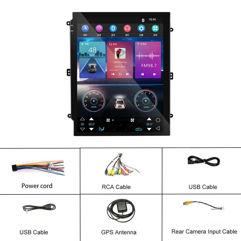 9.7 Inch Universal 2 DIN Tesla Style Android 13 Autoradio Carplay Car Radio 2+32GB Auto Stereo Video Player GPS Navigation