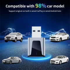 Hot Selling Mini Small 2 in 1 Wired to Wireless Carplay Auto Ai Box Adapter Plug and Play Car USB Dongle With Usb for Android & Apple Carplay