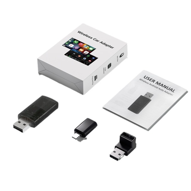 2025 Factory Hot Wireless Carplay Android Auto 2 in 1 Mini Smart Adapter Wired to Wireless Android Carplay Convertor for Car Radio Player