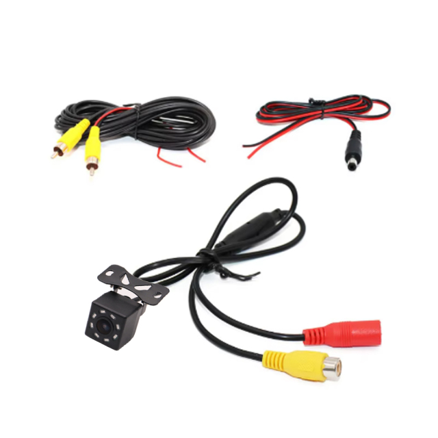 Car Rearview Camera Back 4/8/12 LED Round Backup Camara De Reversa AHD Revers Rear View Camera Car Fisheye Len Car Camera High-Definition Night Vision
