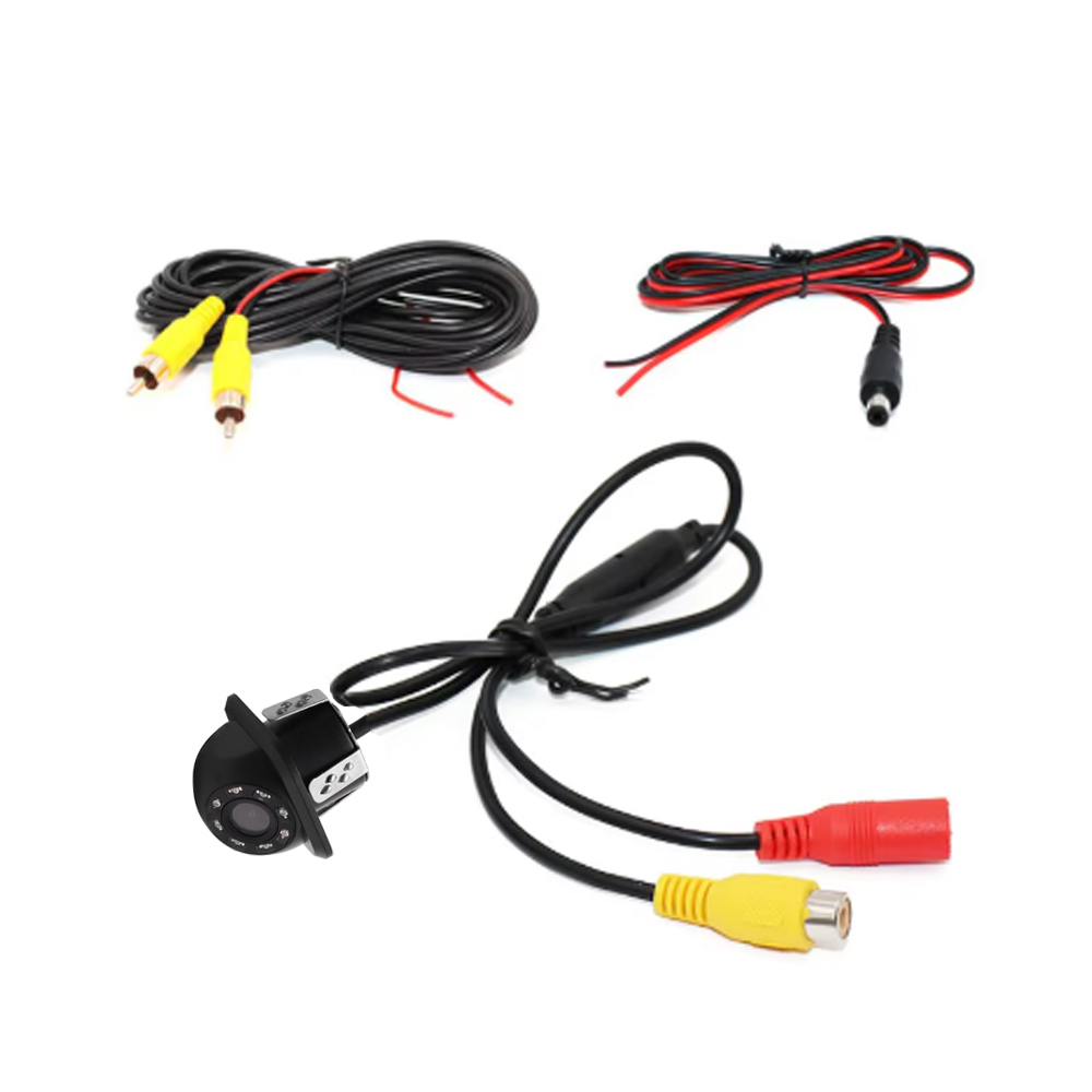 Car Rearview Camera Back 4/8/12 LED Round Backup Camara De Reversa AHD Revers Rear View Camera Car Fisheye Len Car Camera High-Definition Night Vision