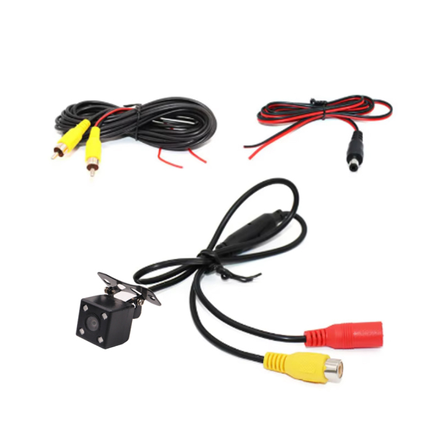 Car Rearview Camera Back 4/8/12 LED Round Backup Camara De Reversa AHD Revers Rear View Camera Car Fisheye Len Car Camera High-Definition Night Vision