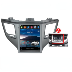 Android 14 9.7-Inches Tesla Vertical Screen 2 Din in Dash Car DVD GPS Navigation for Hyundai TUCSON/IX35 2016-2018 4+64GB Built-in Map