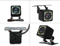 4 LED 8LED 12LED Car Universal Rear View Camera Waterproof Night Vision 170 Wide Angle Reverse Parking Car Reverse Aid
