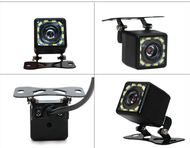 4 LED 8LED 12LED Car Universal Rear View Camera Waterproof Night Vision 170 Wide Angle Reverse Parking Car Reverse Aid