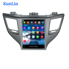Android 14 9.7-Inches Tesla Vertical Screen 2 Din in Dash Car DVD GPS Navigation for Hyundai TUCSON/IX35 2016-2018 4+64GB Built-in Map