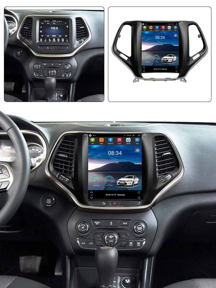 9.7" Android Car Radio Stereo Auto GPS Navigation Car Video Car DVD Player for Jeep Grand Cherokee 2013-2018 Carplay Tesla Style