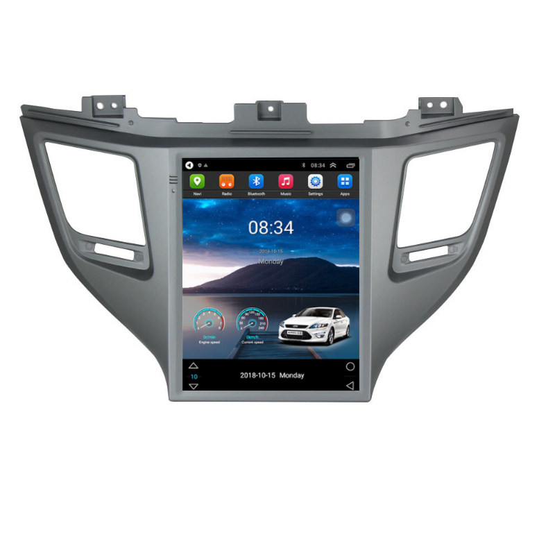 Android 14 9.7-Inches Tesla Vertical Screen 2 Din in Dash Car DVD GPS Navigation for Hyundai TUCSON/IX35 2016-2018 4+64GB Built-in Map
