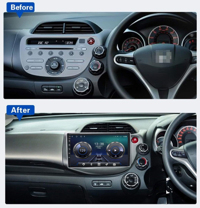 2 Din Carplay DSP Android Car Radio for Honda Fit Jazz Right 2008-2013 Auto Multimedia Video Player Stereo Touch Screen Head Unit