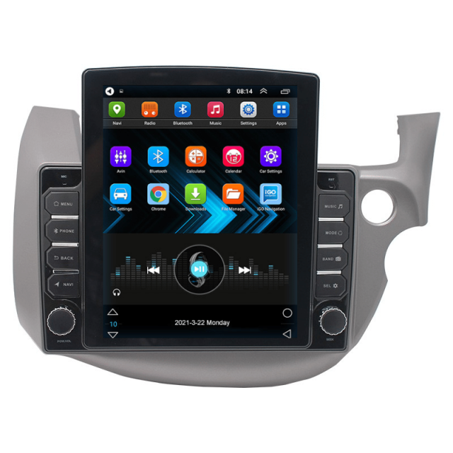 9.7 Inch Android Touch Screen Carplay Auto Multimedia Player Car GPS Navi Stereo for Honda Fit 2008 RHD With WIFI USB AUX