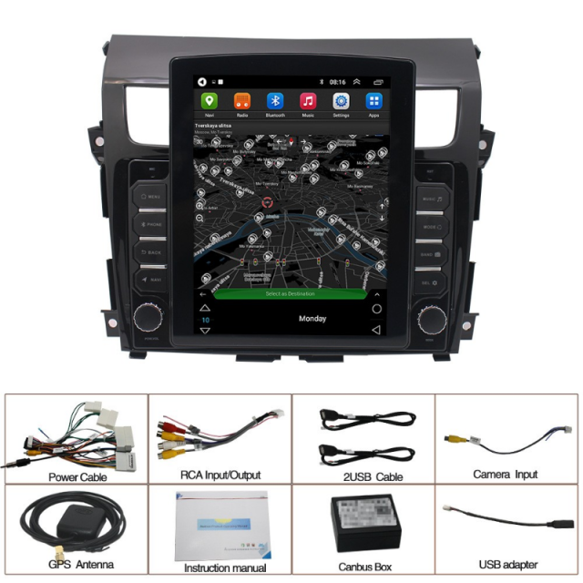 2 Din Vertical Tesla 9.7'' Android Touch Screen Autoradio GPS Navigation Carplay Stereo Multimedia Car Radio Player for Nissan Teana 2013-2017