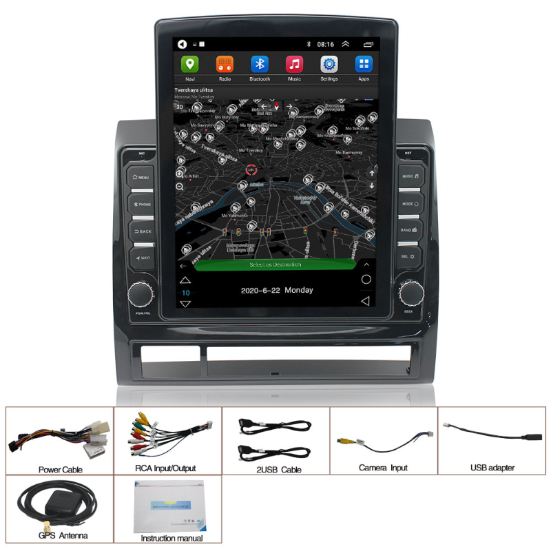 Touch Screen 4G DSP BT Carplay Android Radio 9.7" Car GPS Navigation Multimedia Player for Toyota Tacoma 2009 2010 2011 2012 2013