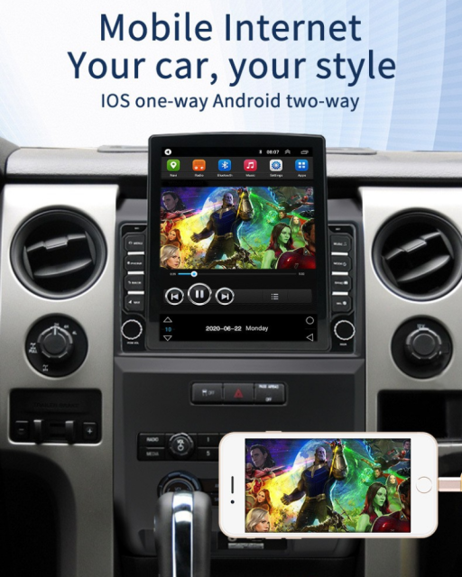 Tesla Style 9.7-Inch Car Multimedia Android for Ford F150 2009-2012 Manual Screen Gps Navigation Stereo Radio Player Auto Head Unit Carplay