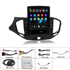 KunLin 2 Din Tesla Android 13 Touch Screen Car GPS Navigation Stereo Multimedia Player Audio System Car Radio for Lada Vesta 2015-2018