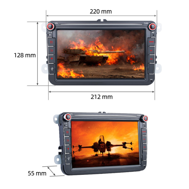 KunLin 8'' for vw universal car radio Android 15 Car Stereo Video Autoradio GPS Wifi BT FM for Volkswagen Polo/Passat /SEAT/Toledo